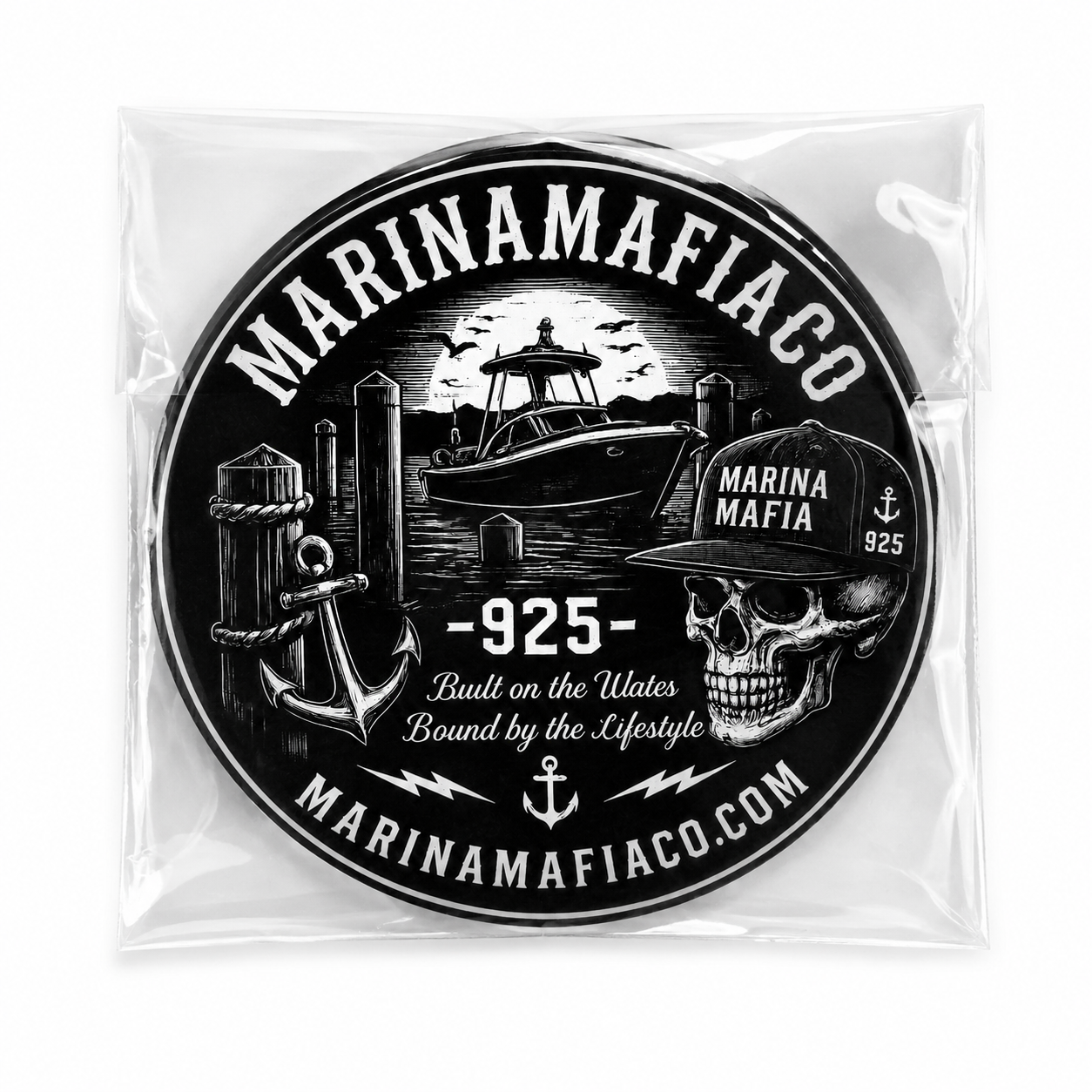 “Marina Crest” Drink Coasters